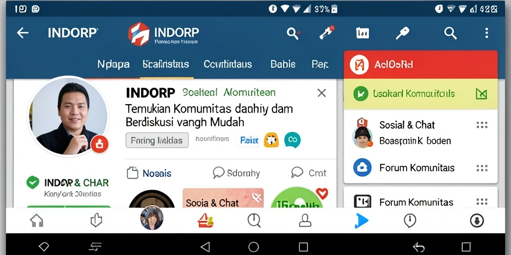 Screenshot utama INDORP menampilkan antarmuka forum komunitas yang interaktif.