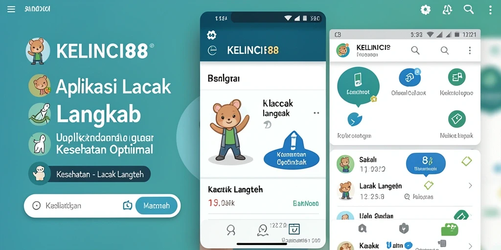 Tampilan antarmuka aplikas Lacak Langkah KELINCI88 yang intuitif.