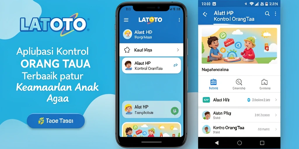 Antarmuka utama LATOTO menunjukkan fitur kontrol orang tua yang intuitif.