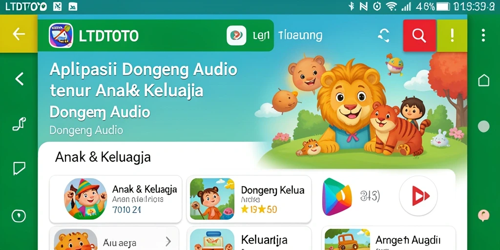 Antarmuka LTDTOTO yang menarik dengan berbagai pilihan dongeng audio.