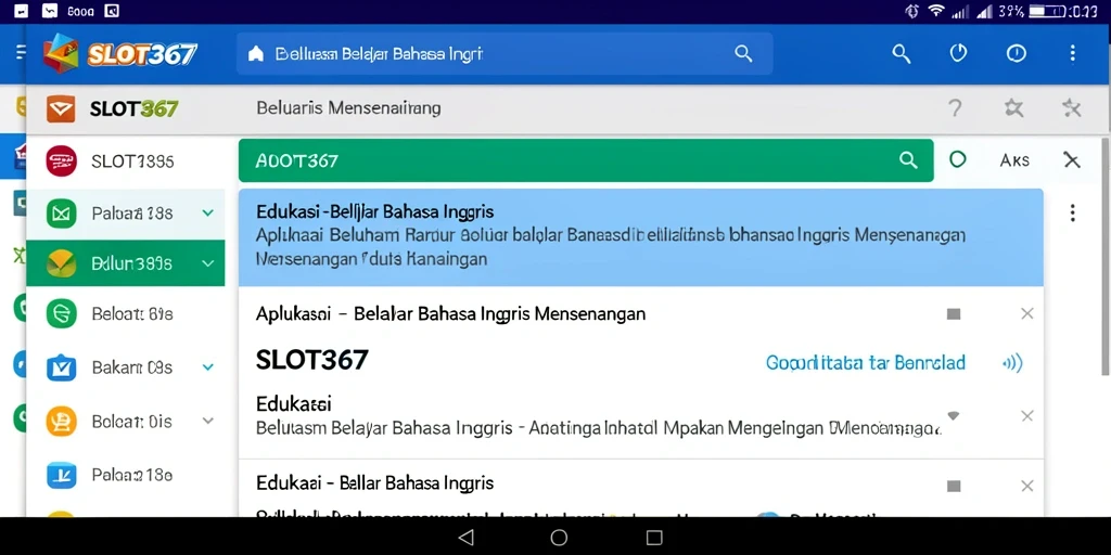 Antarmuka menarik dan fitur interaktif SLOT367 untuk belajar bahasa Inggris.