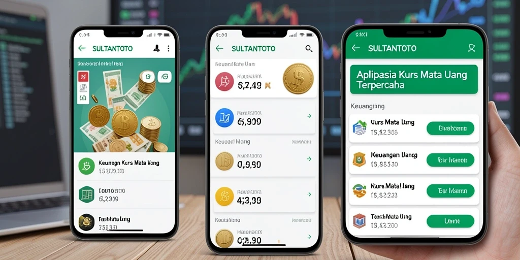Tampilan antarmuka SULTANTOTO menunjukkan fitur Kurs Mata Uang yang lengkap.