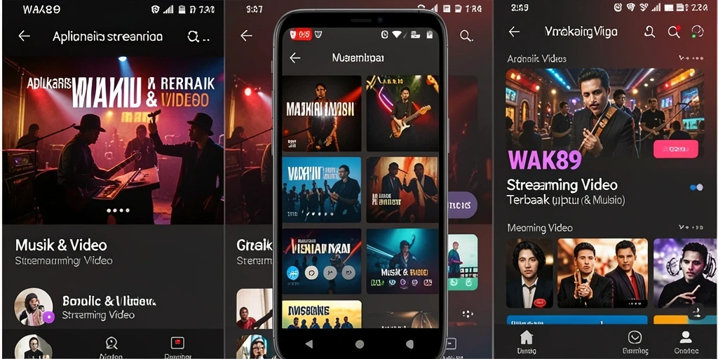 Antarmuka WAK89 yang modern dan memudahkan pengguna untuk streaming.